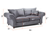 3 Seater Chesterfield Sofa In Grey Or Beige Fabric - Windsor