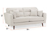 3 Seater Fabric Sofa in Grey Or Beige - Zenith