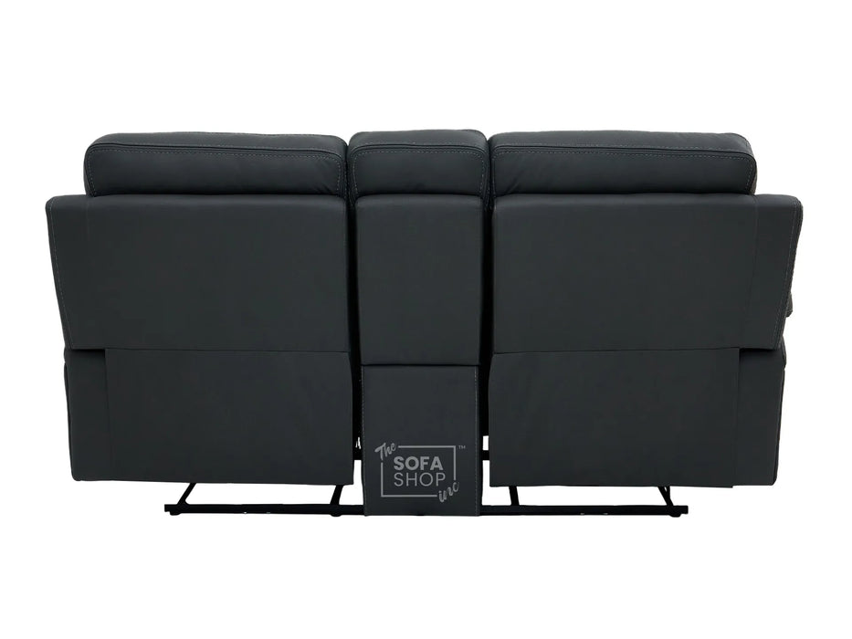 3+2 Electric Recliner Sofa Set in Grey Real Leather | Hi-Tech Cinema Package with Massage, Drop-Down Table, Power Headrest, Power Recliner, Storage Drawer, USB & Wireless Charging | Grey Real Leather | Sicily