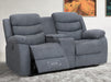 2 Seater Electric Recliner Sofa in Dark Grey Fabric with USB, Console, Cup holders & Storage - Chelsea