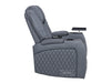 1+1 Set of Sofa Chairs. 2 Recliner Electric Chairs in Grey Leather - Pavia