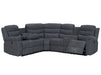 Electric Recliner Corner Sofa in Dark Grey Fabric with Console, Wireless Chargers & Cup Holders - Chelsea