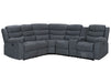 Electric Recliner Corner Sofa in Dark Grey Fabric with Console, Wireless Chargers & Cup Holders - Chelsea