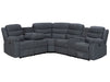 Electric Recliner Corner Sofa in Dark Grey Fabric with Console, Wireless Chargers & Cup Holders - Chelsea