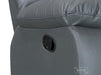 2 Seater Leather Recliner Sofa in Grey - Sortino - Sofa Sale