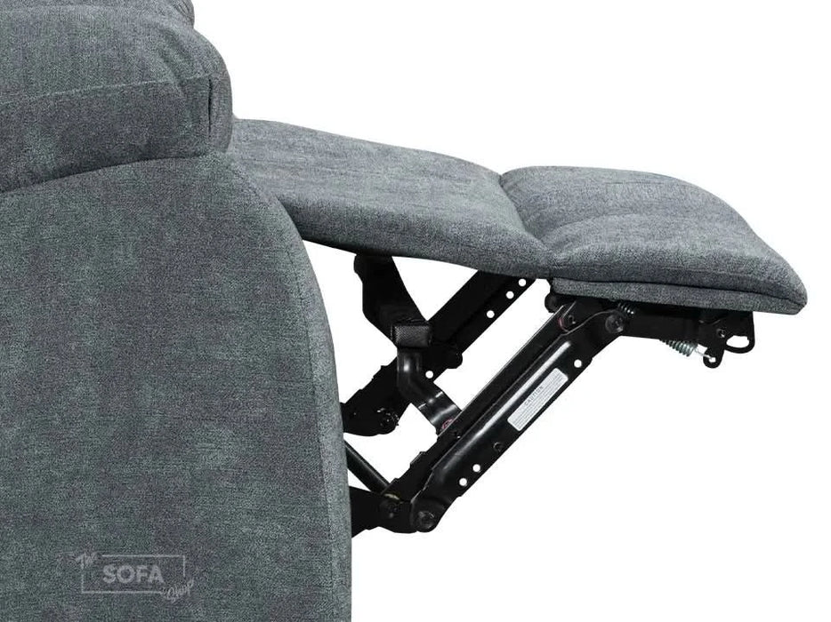 Electric Recliner Chair in Grey Fabric | Smooth Power Reclining Mechanism | Chelsea | Sofa Sale