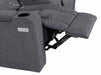 3 Seater Electric Recliner Sofa in Grey Woven Fabric With Power Headrest, USB, Console & Cup Holders - Lawson