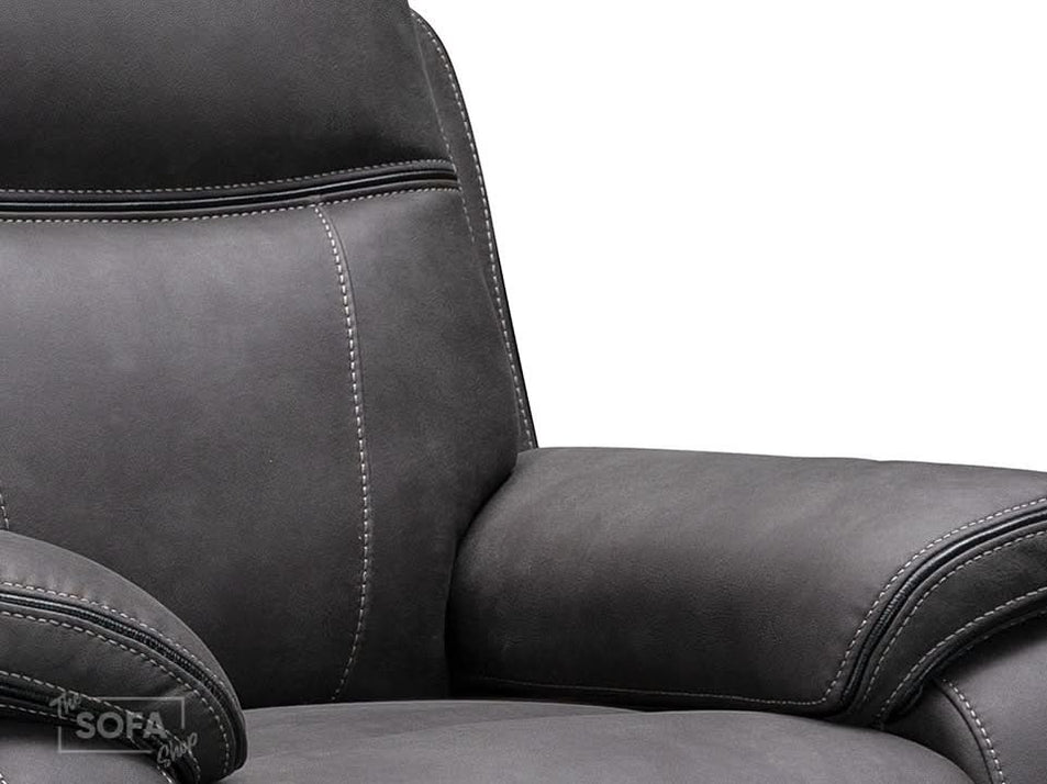 Vinson 3+1 Electric Recliner Sofa Set in Grey Fast Shipping