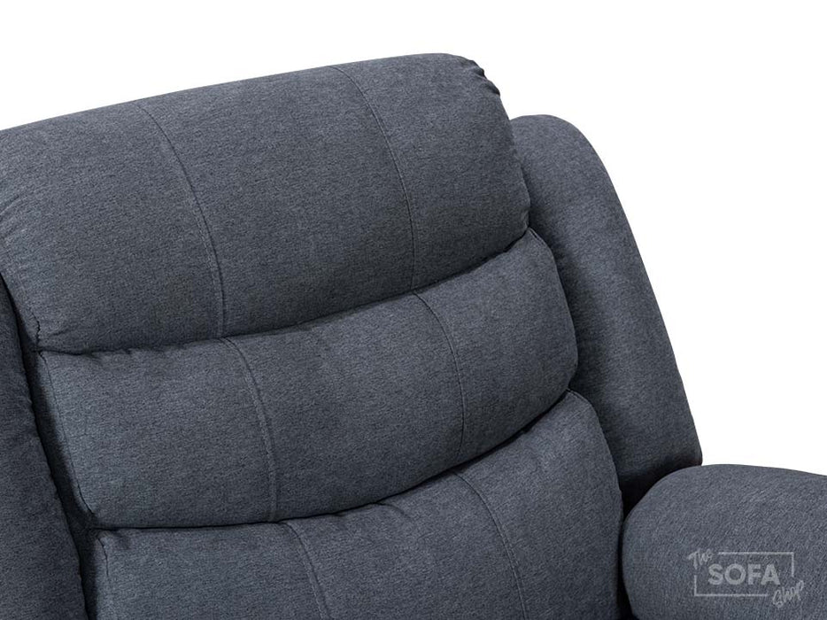 2 1 1 Recliner Sofa Set inc. Chairs in Dark Grey Chenille Fabric - 3 Piece Sorrento Sofa Set
