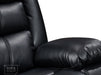 Black Leather Rocking Chair & Swivel Chair - Sortino Manual Recliner Chair - Sofa Sale