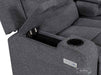 2 Seater Electric Recliner Sofa in Grey Woven Fabric With Power Headrest, USB, Console & Cup Holders - Lawson