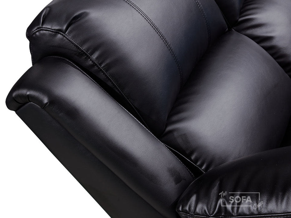 2+2 Recliner Sofa Set - Black Leather Sofa Package - Trento
