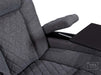 Set of 5 Electric Home Cinema Seats in Grey Woven Fabric, With Recliner, Massage Seats, Removable Table, USB, Lights, Storage Arms, Chilled Cupholders - Pavia