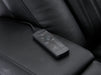 Electric Recliner Cinema Sofa 3 Seater in Black Real Leather with USB Ports, Cup Holders, and Wireless Charger - Capri