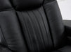 2 Seater Reclining Sofa in Leather with Storage Boxes & USB, Cupholders & Massage for Ultimate Comfort | Black Leather Aire | Capri | The Sofa Shop