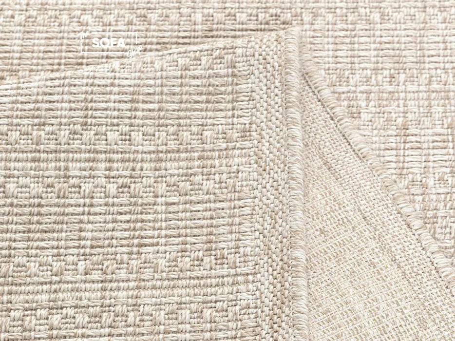 Small Rug in Ivory Fabric - Indoor and Outdoor Rug - Tortosa