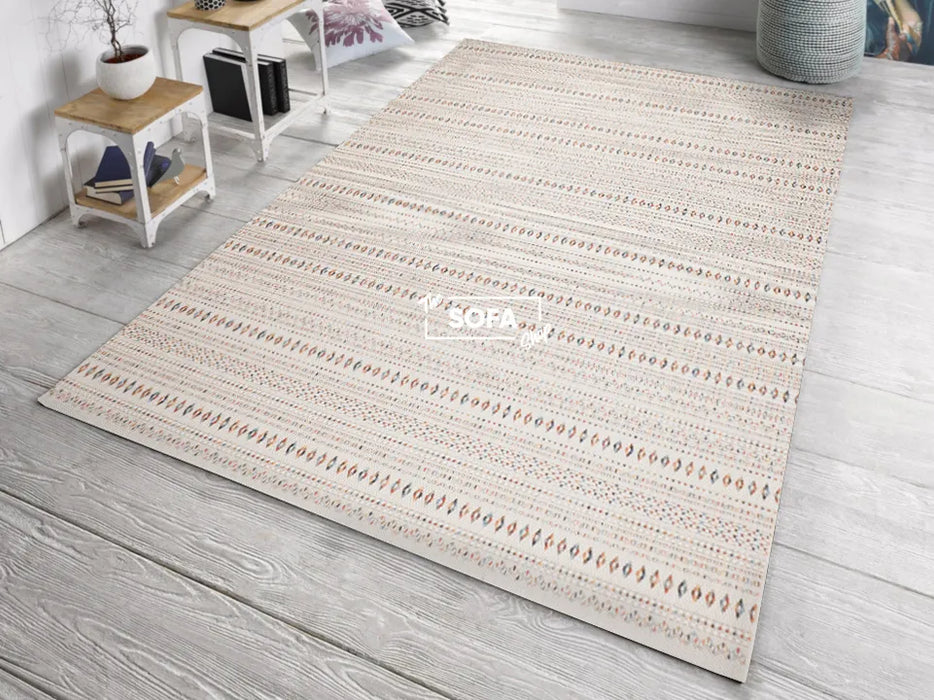Small Rug in Multi Coloured Fabric- Indoor and Outdoor Rug - Madrid