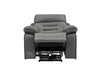 2+1 Electric Recliner Sofa Set inc. Cinema Seat in Grey Resilience Fabric. 2 Piece Cinema Sofa With LED Cup Holders & Usb Ports & Storage - Tuscany