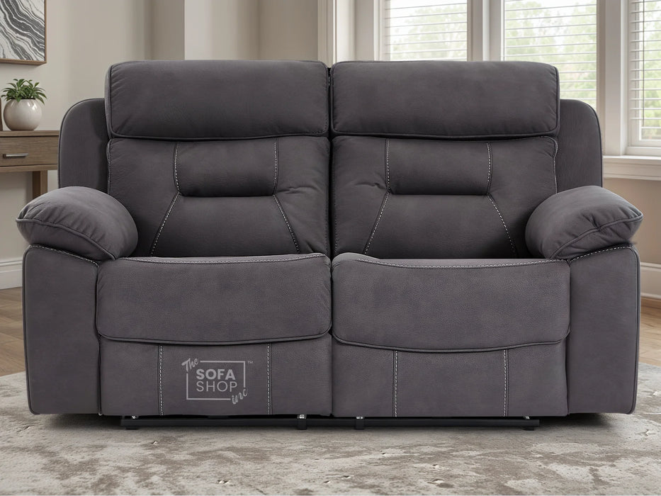 2 Seater Electric Recliner Fabric Sofa | Black Recliner With USB Ports | Florence | Sofa Sale | The Sofa Shop