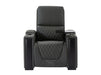 3+1 Seater Electric Recliner Sofa Set & Cinema Seats in Grey Real Leather With Chilled Cuphoders & Power Headrests - Assisi