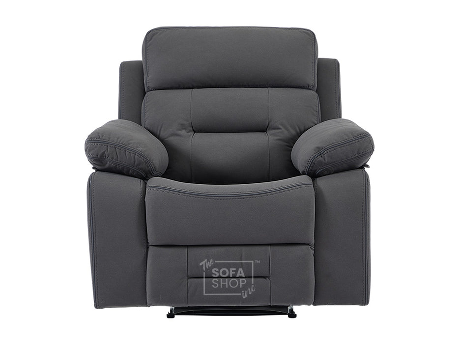 Fabric Recliner Chair in Dark Grey - Foster