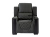 3 2 1 Seater Electric Recliner Sofa Set & Cinema Seats in Grey Real Leather With Power Lumbar Support, Chilled Cupholders & Power Headrests - Assisi