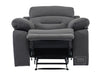 2 1 1 Recliner Sofa Set inc. Chairs in Dark Grey Fabric - 3 Piece Recliner Sofa Set - Foster