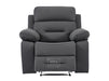 Electric Recliner Chair in Grey Velvet Fabric | Power Recliners & USB Ports | Foster | Sofa Sale