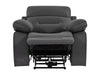 3+2+1 Seater Grey Fabric Sofas with Drop-Down Table, Power Headrest, Power Recliner, Bluetooth, Socket Set, Storage Drawer, USB Port | Sicily | The Sofa Shop