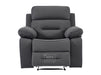 3 2 1 Electric Recliner Sofa Set. 3 Piece Recliner Sofa Package Suite in Grey Velvet with Drop Down Table & Drink Holders & USB Ports- Foster