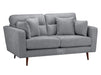 2 Seater Fabric Sofa in Beige Or Grey - Zenith