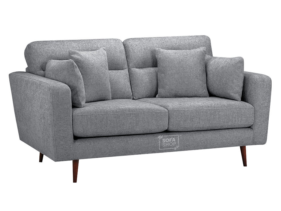 2 Seater Fabric Sofa in Beige Or Grey - Zenith