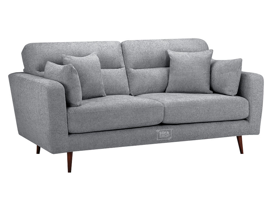 3 Seater Fabric Sofa in Grey Or Beige - Zenith