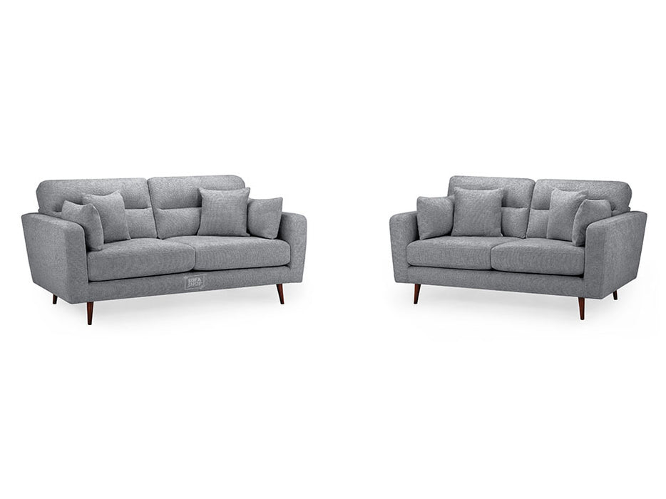 3+2 Seater Fabric Sofa in Beige Or Grey - Zenith