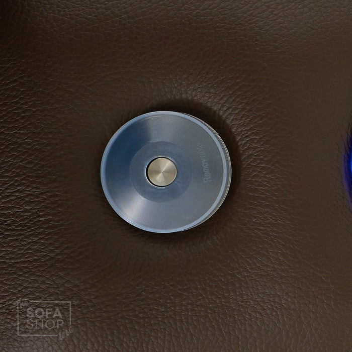 Dark Brown Real Leather 3 Seater Cinema Sofa | Electric Recliner Couch with Massage, Heat, Fold-Down Table & Wireless Charger | Capri | The Sofa Shop