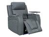 Row of 5 Electric Home Cinema Seats in Grey Leather Aire, With Recliner, Massage Seats, USB, Lights, Storage Arms, Chilled Cupholders - Venice Series One