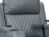 Row of 5 Electric Home Cinema Seats in Grey Leather Aire, With Recliner, Massage Seats, USB, Lights, Storage Arms, Chilled Cupholders - Venice Series One