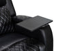 2 1 1 Electric Recliner Sofa Set inc. Cinema Seats in Black Leather. 3 Piece Cinema Sofa with LED Cup Holders, Storage, Speaker - Venice Series One