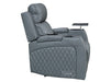 1+1 Set Of Sofa Chairs. 2 Recliner Cinema Chairs In Grey Leather Venice Series One