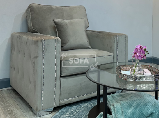 Beige Fabric Accent Chair - Second Hand Sofas