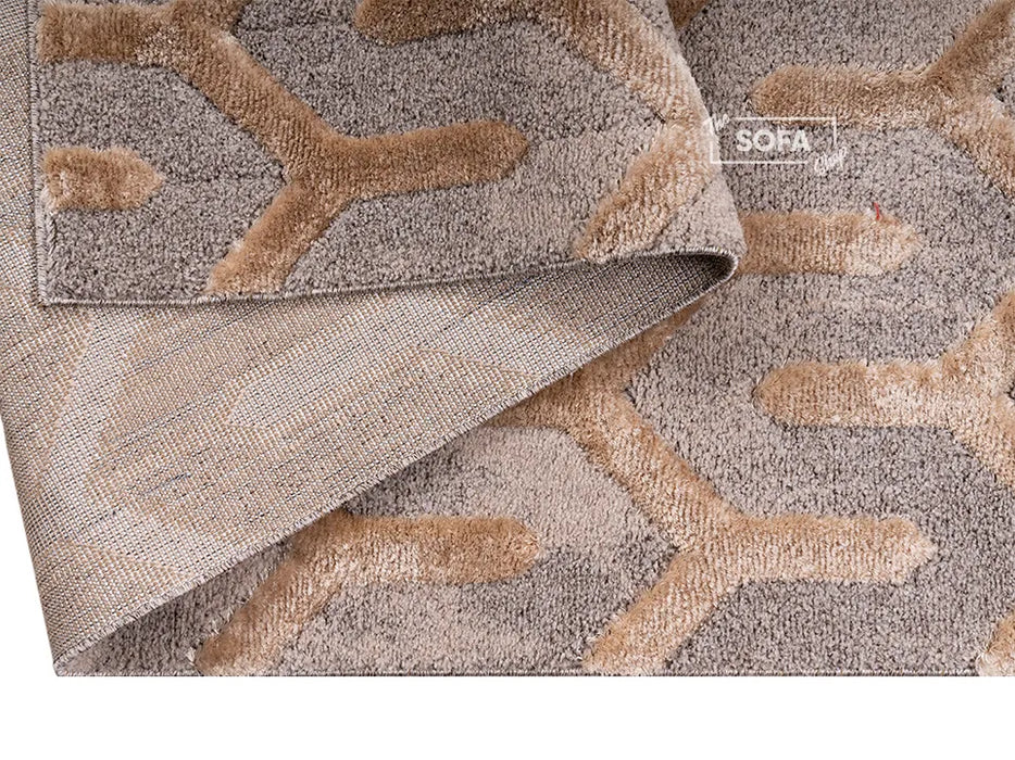 Beige Rug Woven Fabric in Small, Medium & Large Sizes - Soria