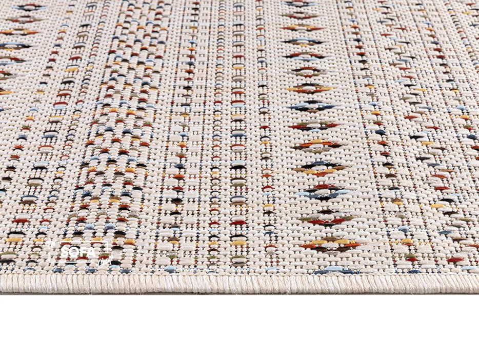 Small Rug in Multi Coloured Fabric- Indoor and Outdoor Rug - Madrid
