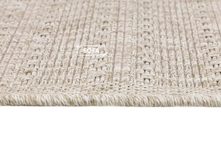 Small Rug in Ivory Fabric - Indoor and Outdoor Rug - Tortosa