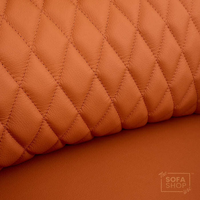 1 Seater Real Leather High-Tech Electric Recliner Cinema Chair in Orange | Hi-Tech Cinema Couch with  Massage, Heat, Cooling  & Heating Cup Holder | Assisi | The Sofa Shop