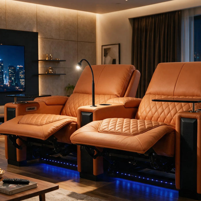 Flexible Reading Light In Black | Attachable Recliner Sofa Lamp With Flexible Wand + Easy On-Off Attachment + Stows Away When Not In Use | The Sofa Shop