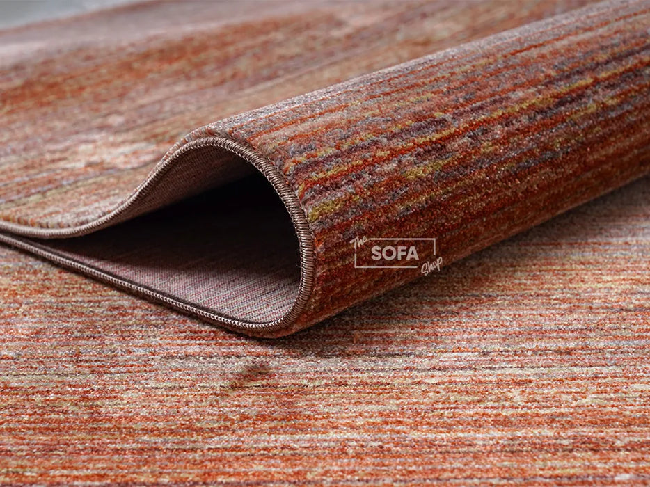 Orange Rug Woven Fabric in Small, Medium & Large Sizes - Pamplona