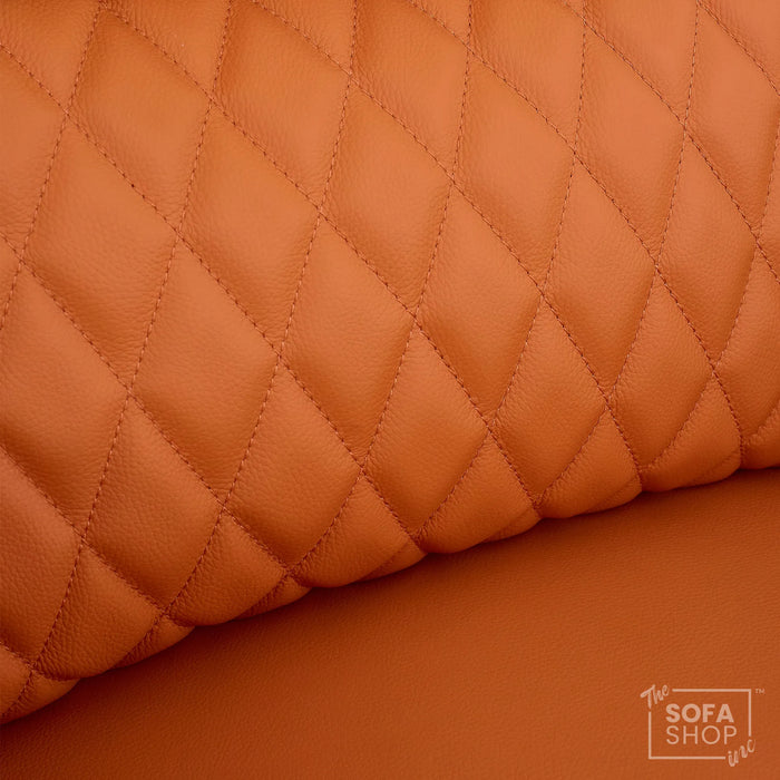 1 Seater Real Leather Electric Recliner Cinema Chair in Orange | Massage & Heat, Power Grommet, LED Cup Holders & Lumbar Support | Assisi | The Sofa Shop