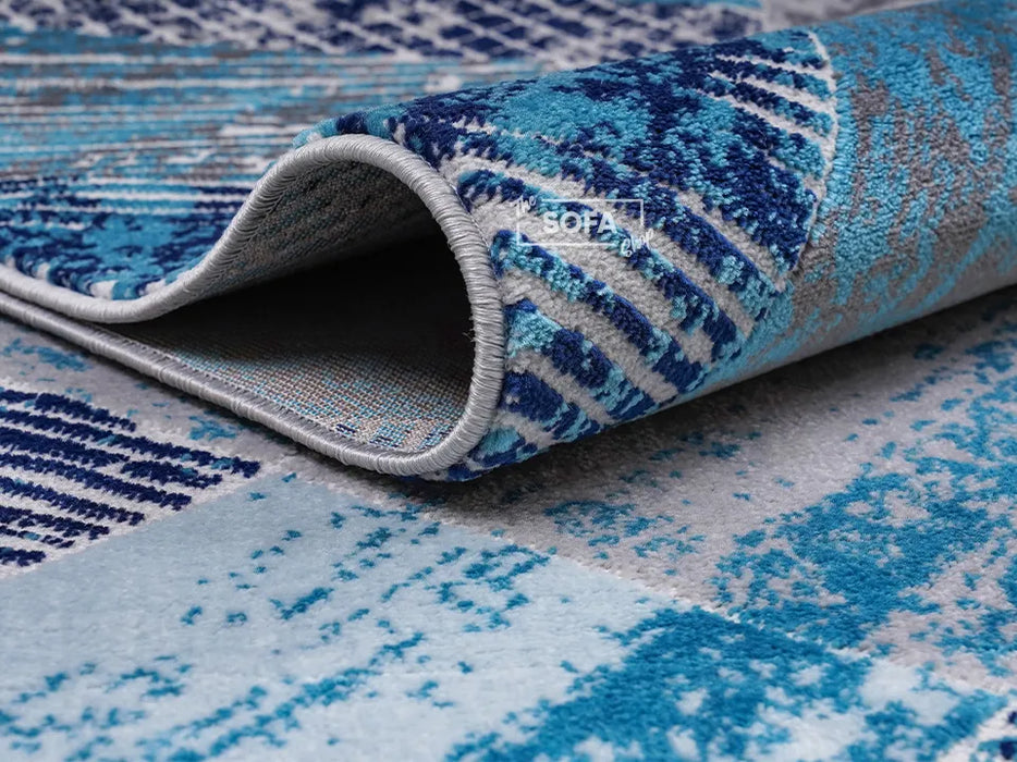 Blue Rug Woven Fabric in Small and Large Sizes- Baza