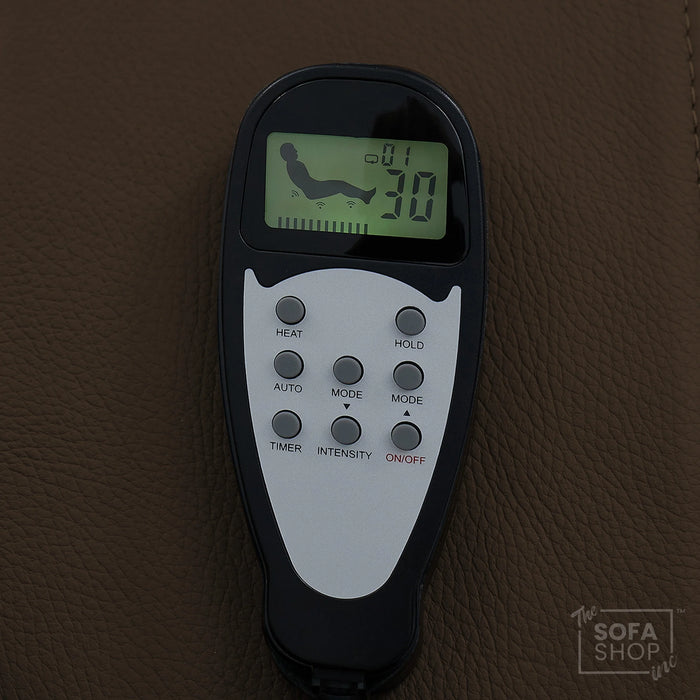 Real Leather 2+1 Electric Recliner Cinema Sofa Set in Dark Brown | 2 Piece Sofa Set with Massage, USB Ports, Cup Holders, Storage Boxes & Wireless Charger | Capri | The Sofa Shop