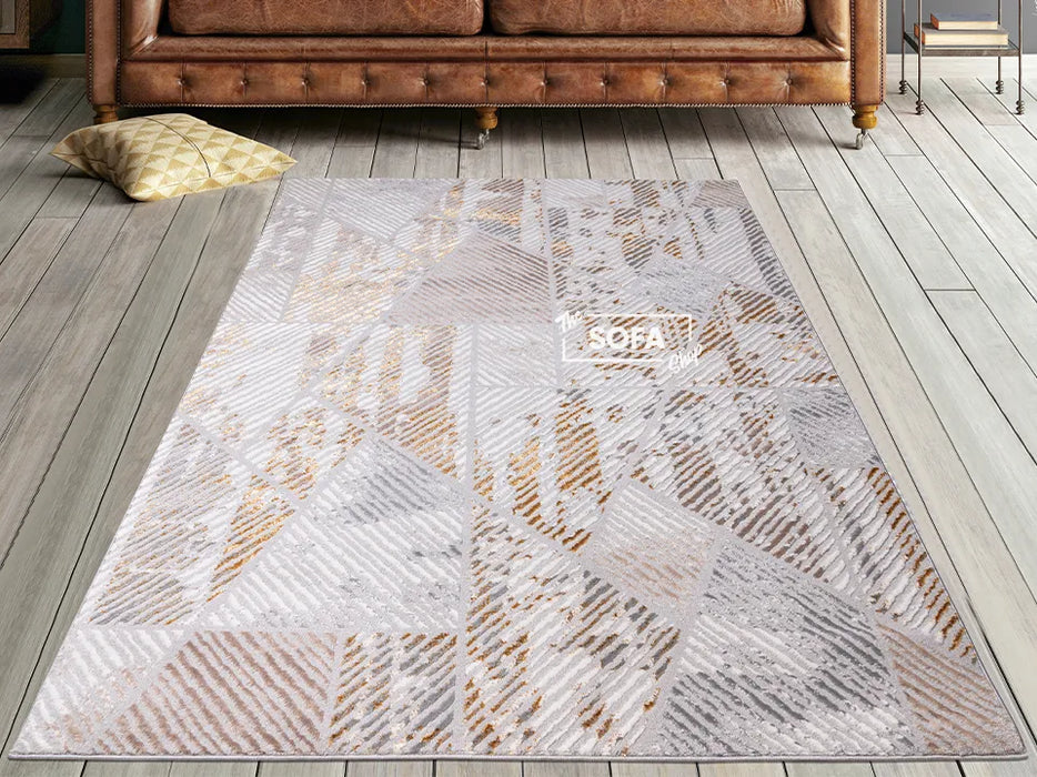 Gold Rug Woven Fabric in Small, Medium & Large Sizes - Caravaca